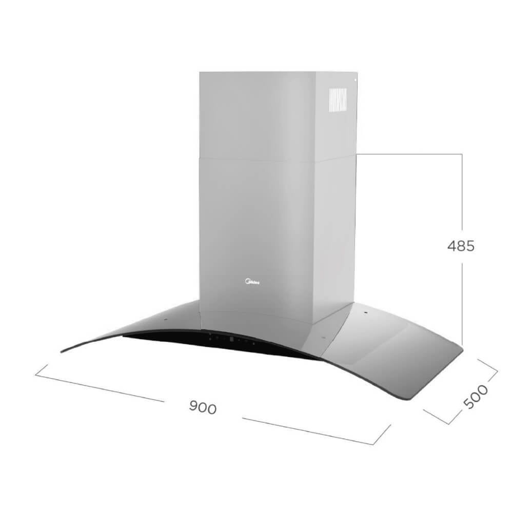 เครื่องดูดควันแบบติดผนัง MIDEA รุ่น 90V33 ขนาด 90 ซม._6